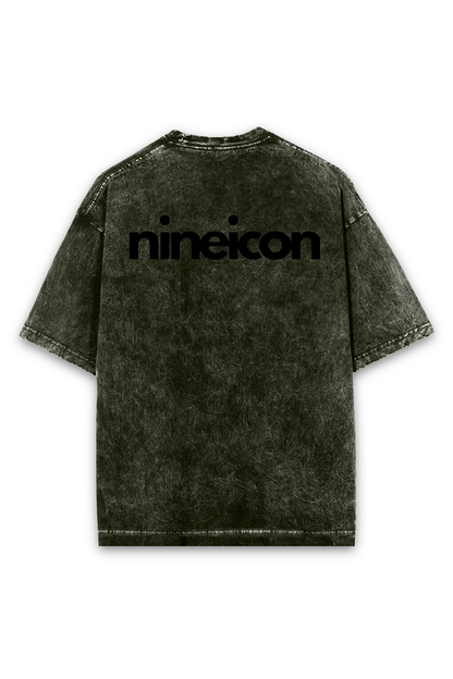 nineicon2 Unisex Oversized Acid Wash - Premium Tshirt